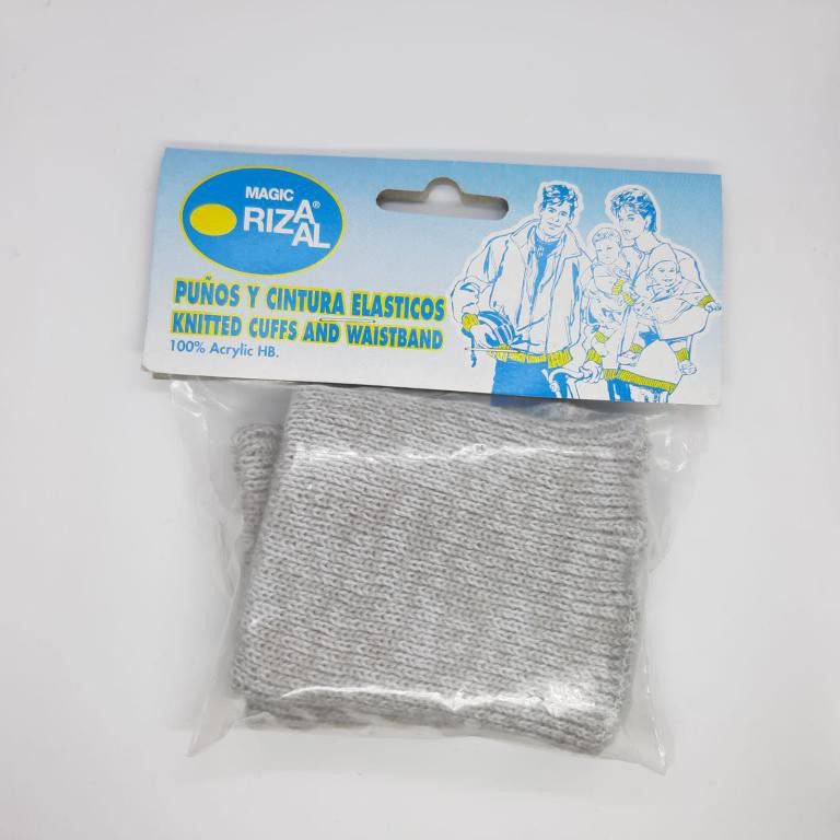 Puños elástico Rizaal patente gris claro