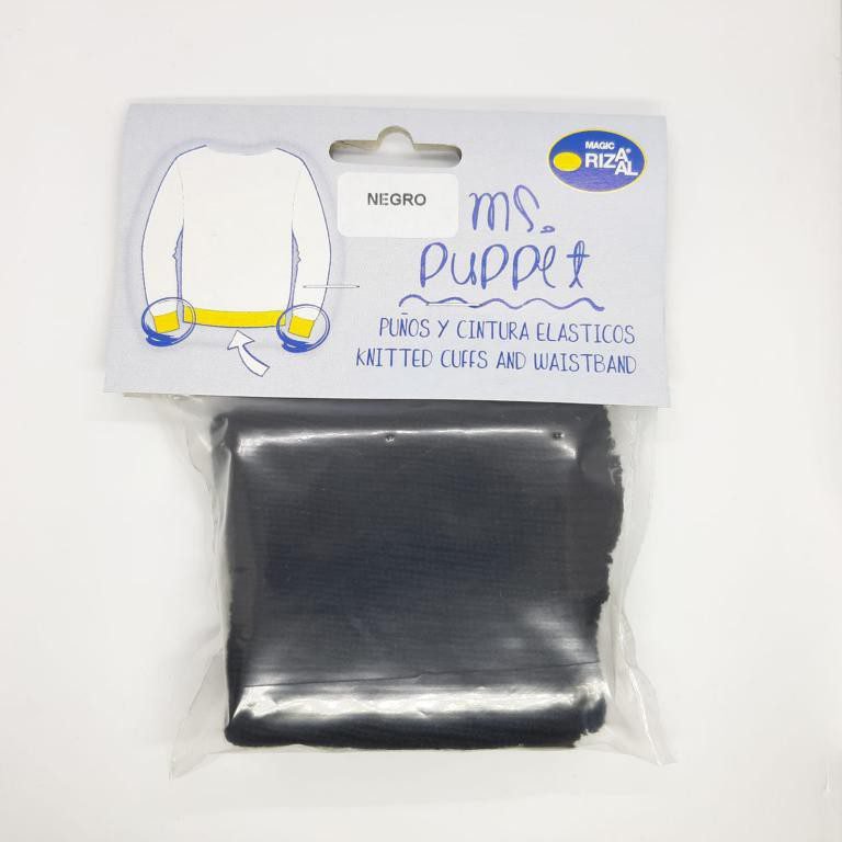 Puños elástico Rizaal patente negra