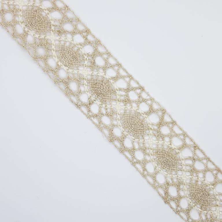 Encaje entredos de bolillo 4 cms