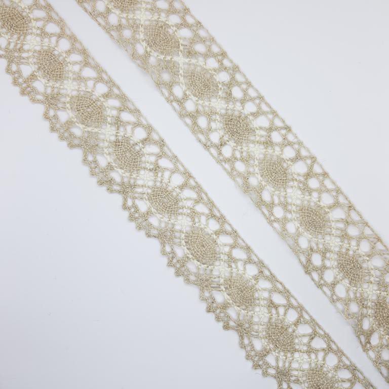 Encaje de bolillo bicolor 4 cms