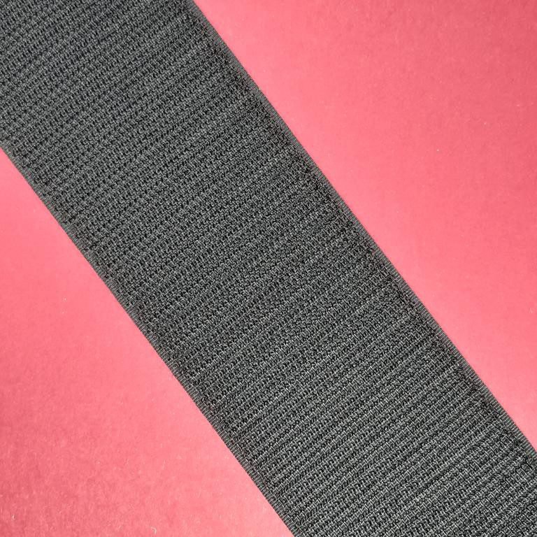 Cinta Velcro cosido negro de 5 cms