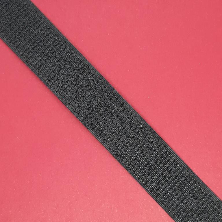 Velcro 2 cms cosido negro macho (gancho)