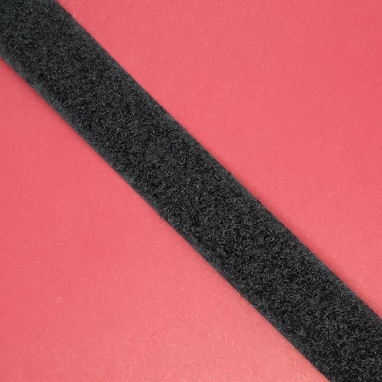 Velcro cosido negro de 2 cms