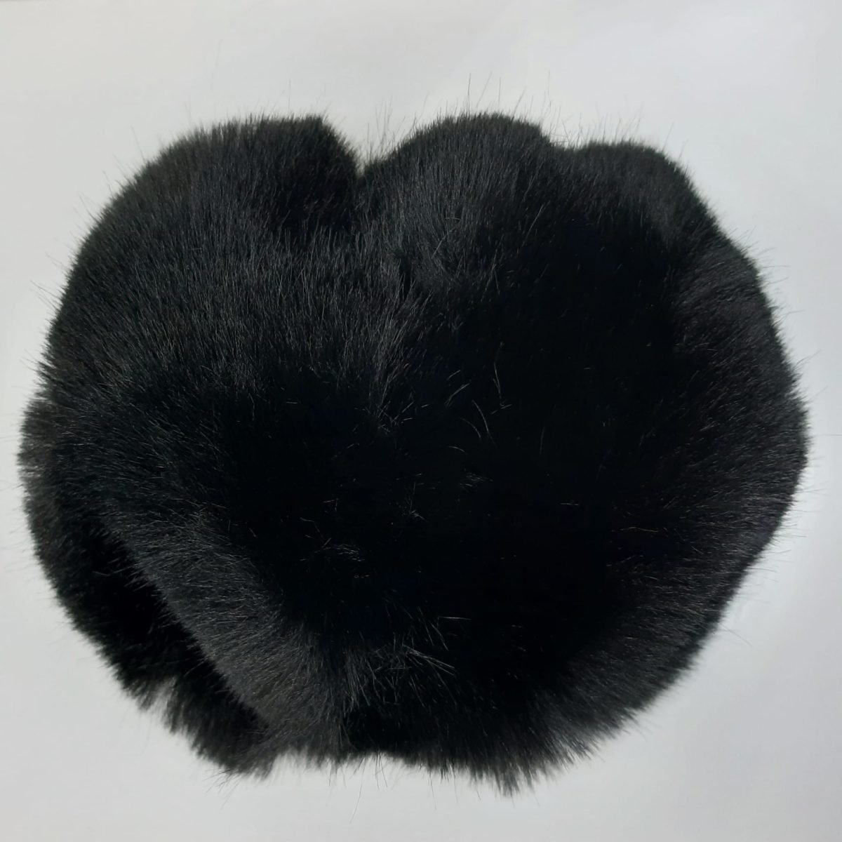 Puño pelo ecológico elástico 10 cms negro