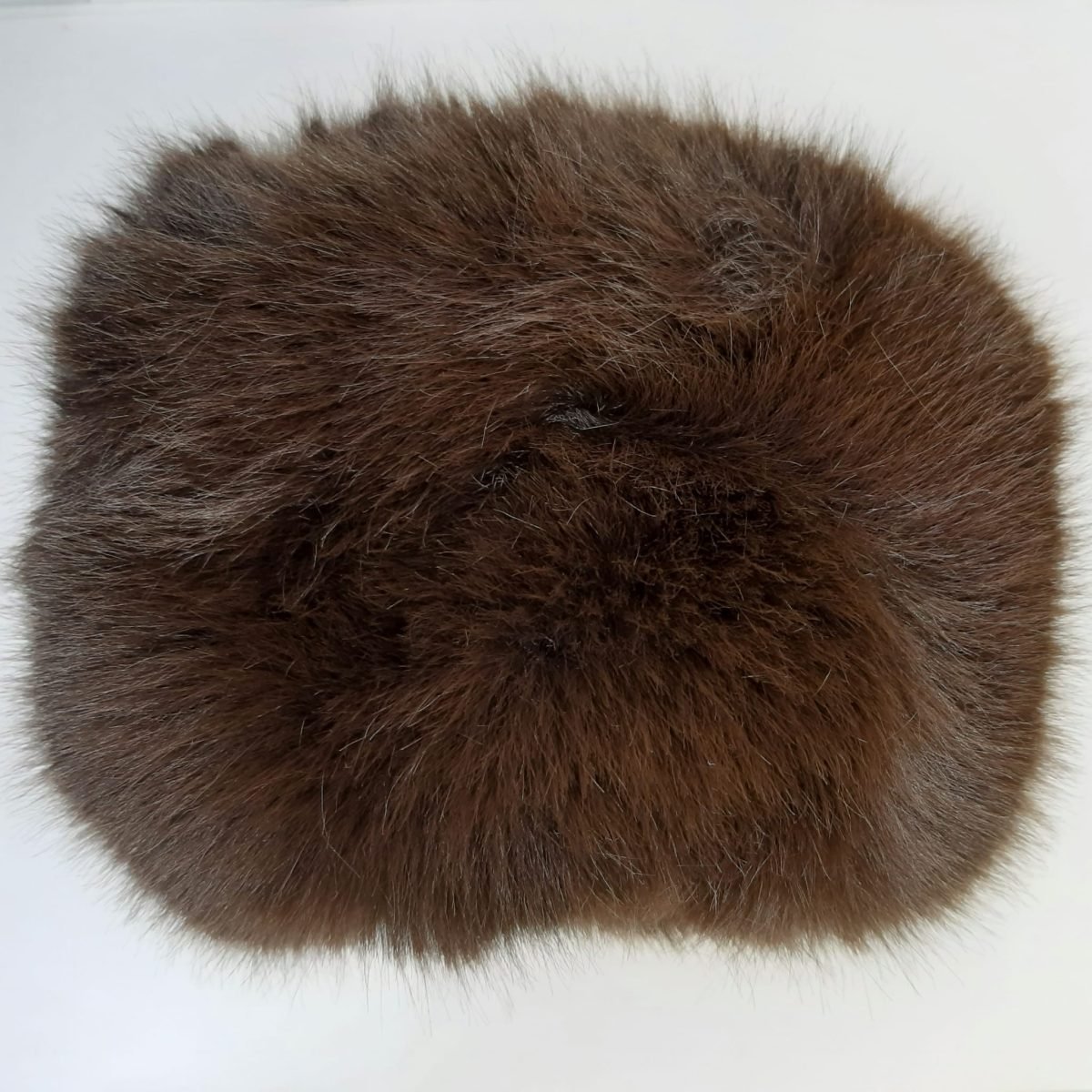 Puño pelo ecológico elástico 10 cms marrón