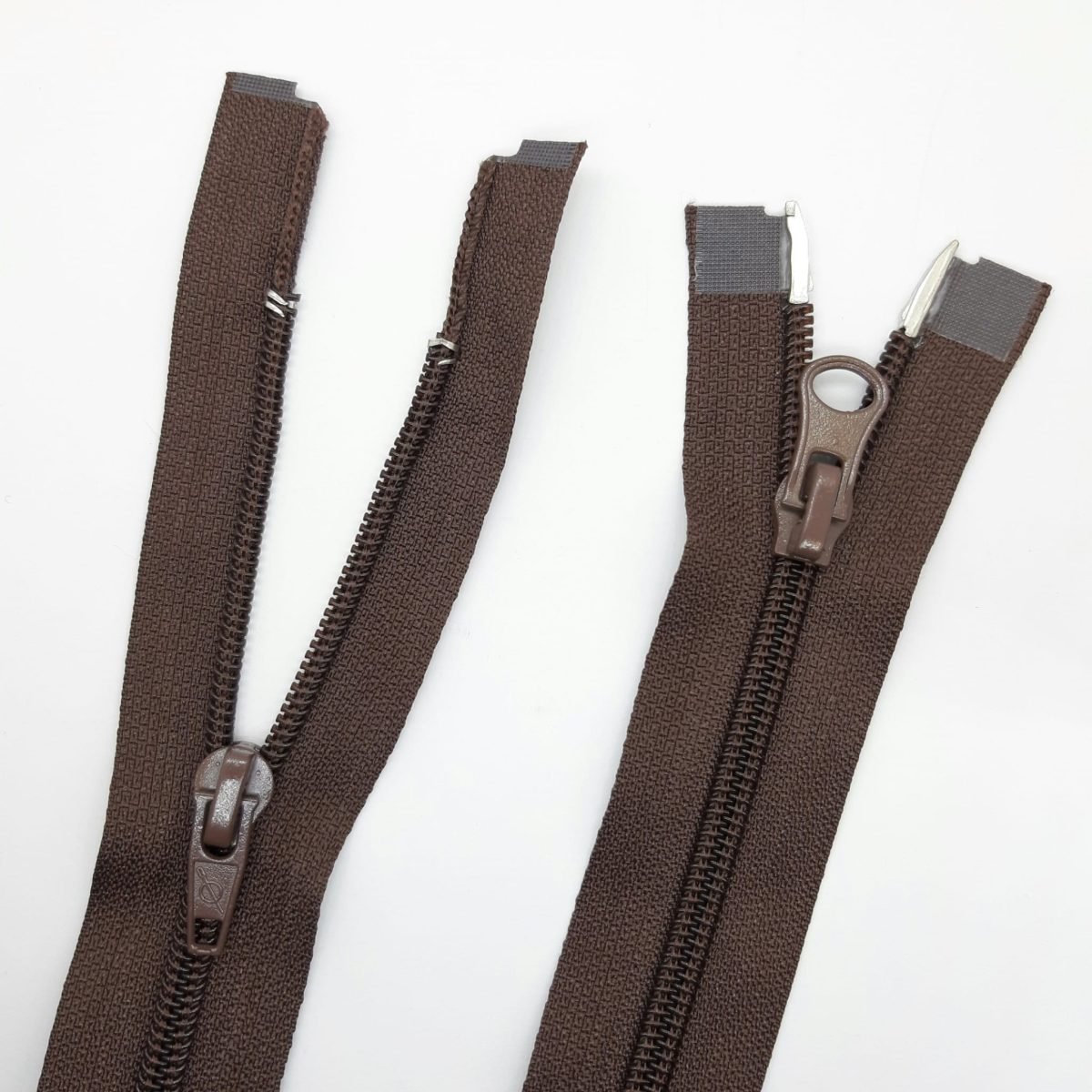 Cremallera separador doble cursor 1 metro marrón