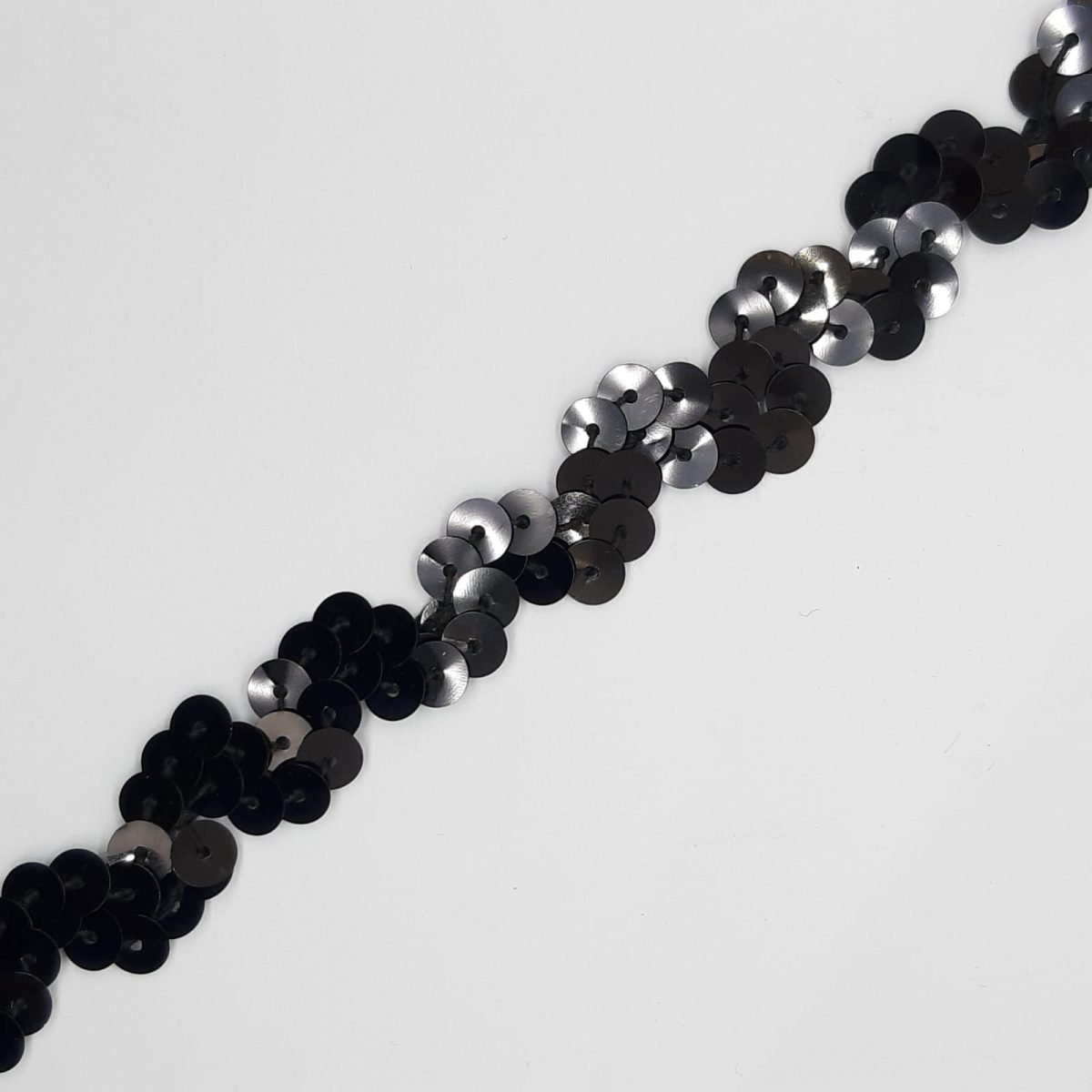 Ondulina lentejuelas negra 2 cms 