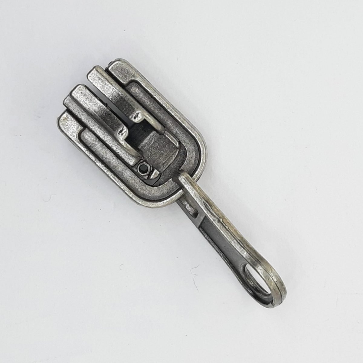 Cursor cremallera reversible inyectada plata vieja