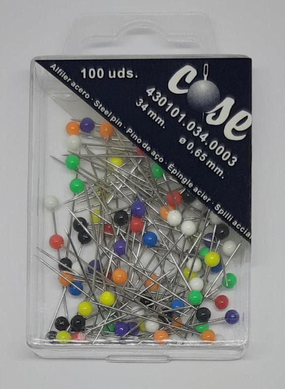 Alfileres de cabeza color especial para costura