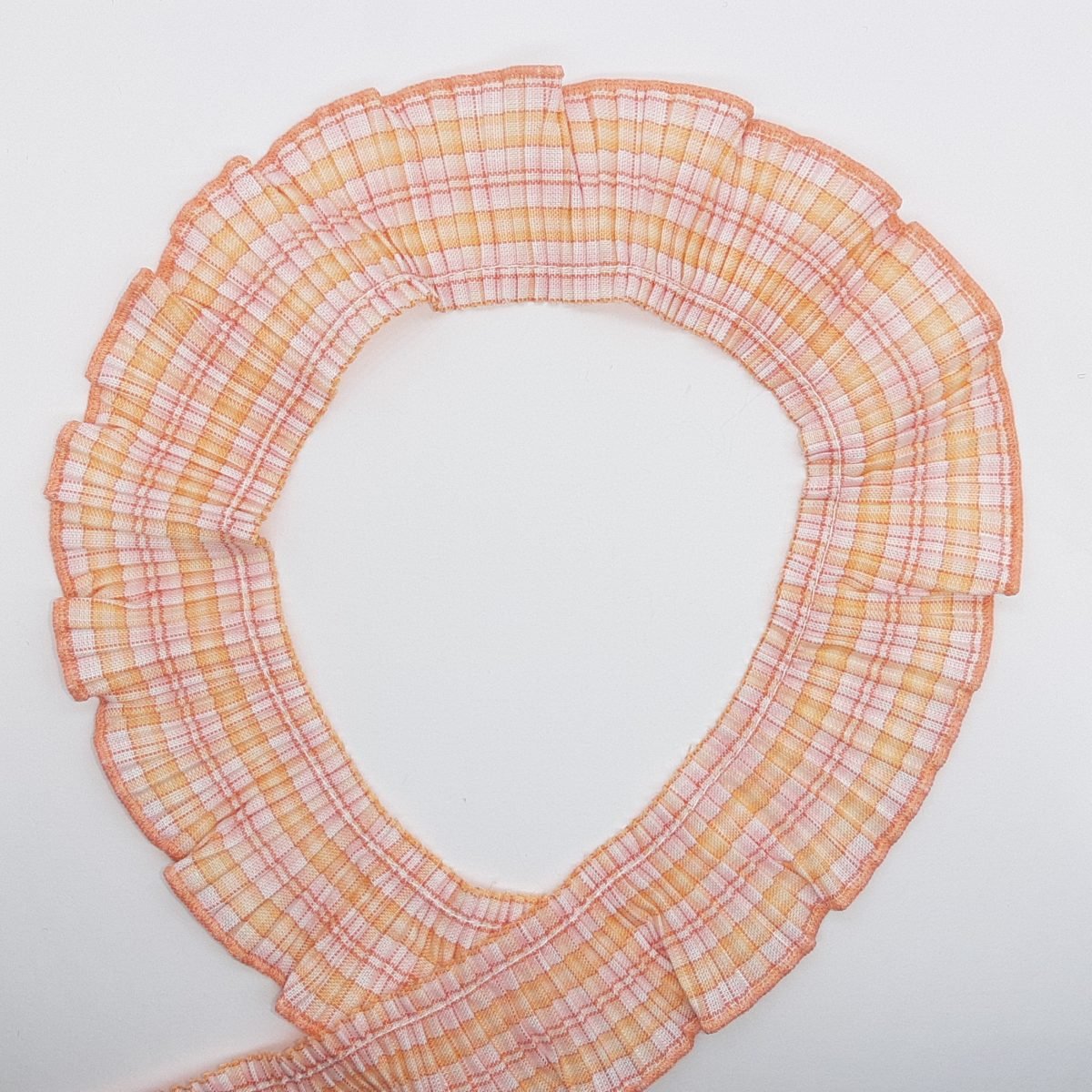 Volante plisado cuadros organza de 4 cms