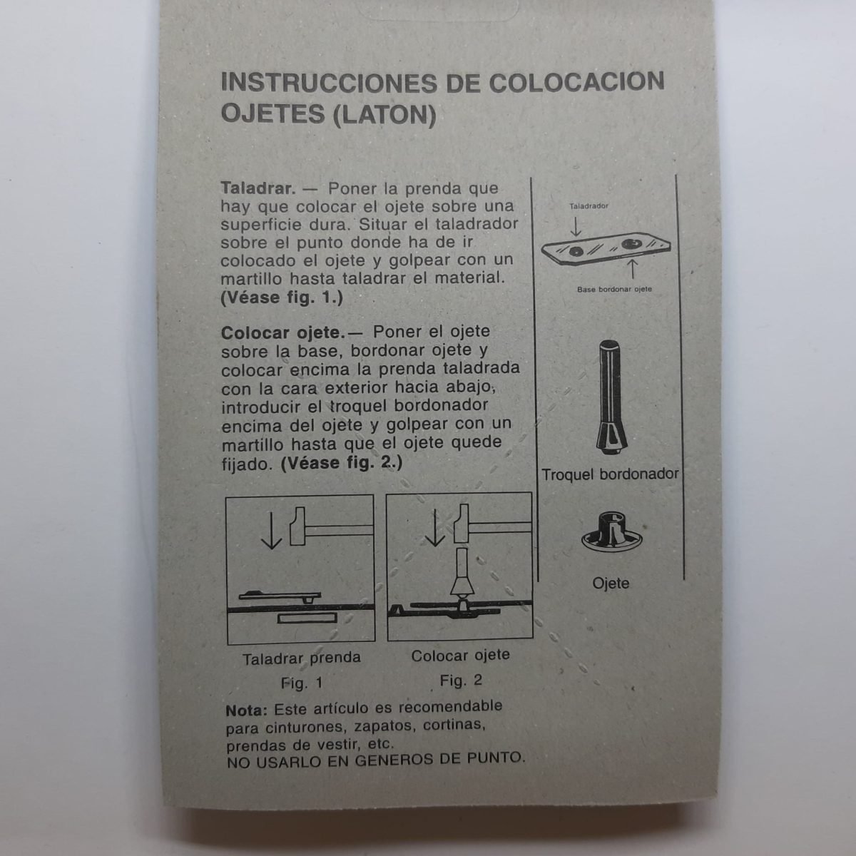 Ojetes de latón oro y plata Waldes