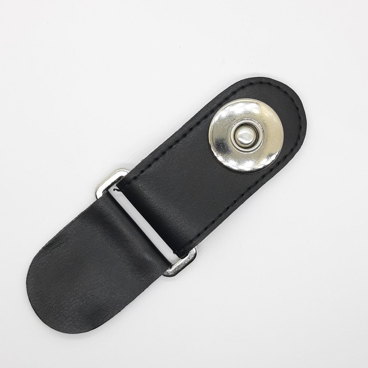 Broche cierre piel negro 