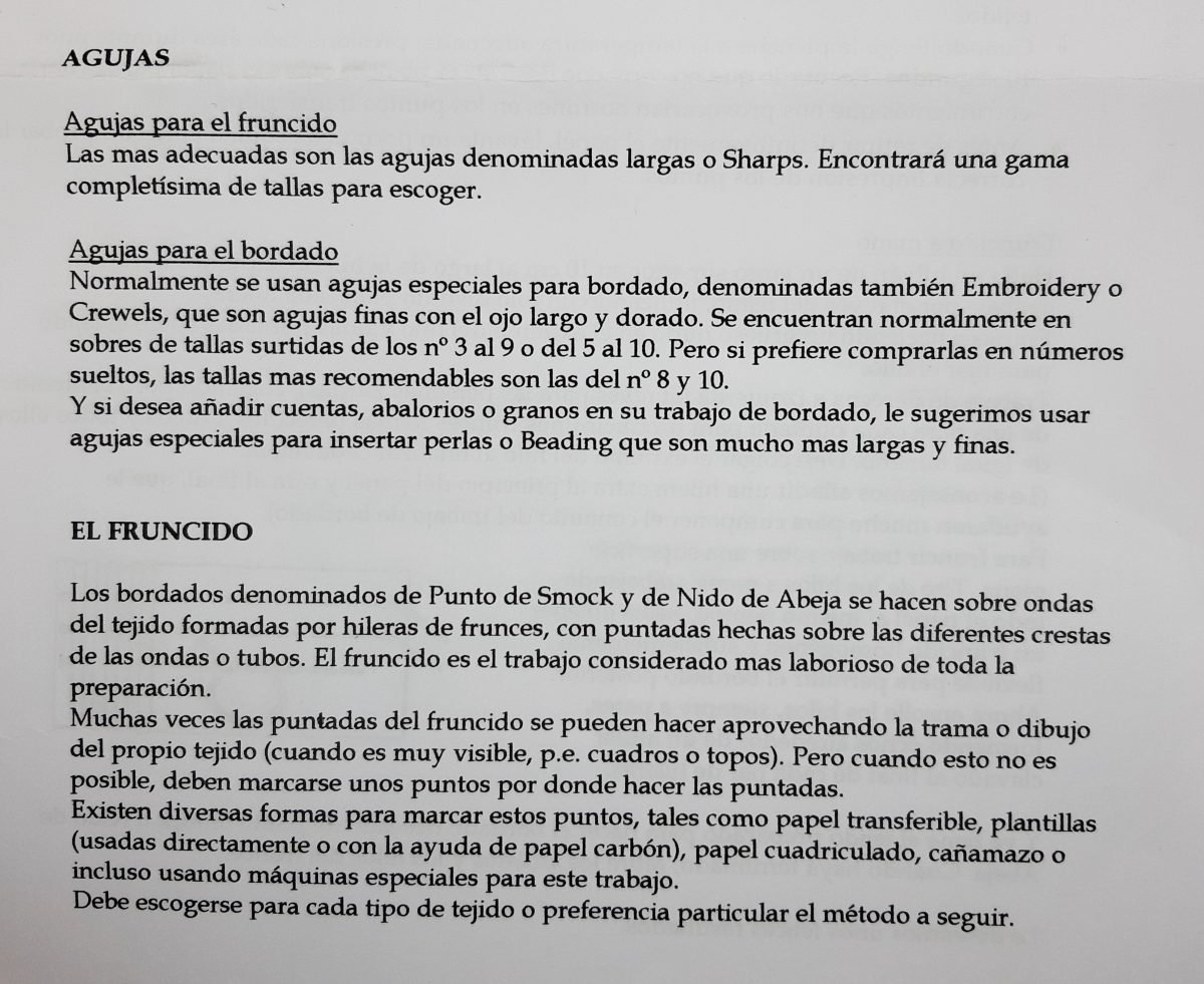 Papel para punto smock y nido de abeja. Con pautas regulares de puntos para transferir sobre la tela a bordar.