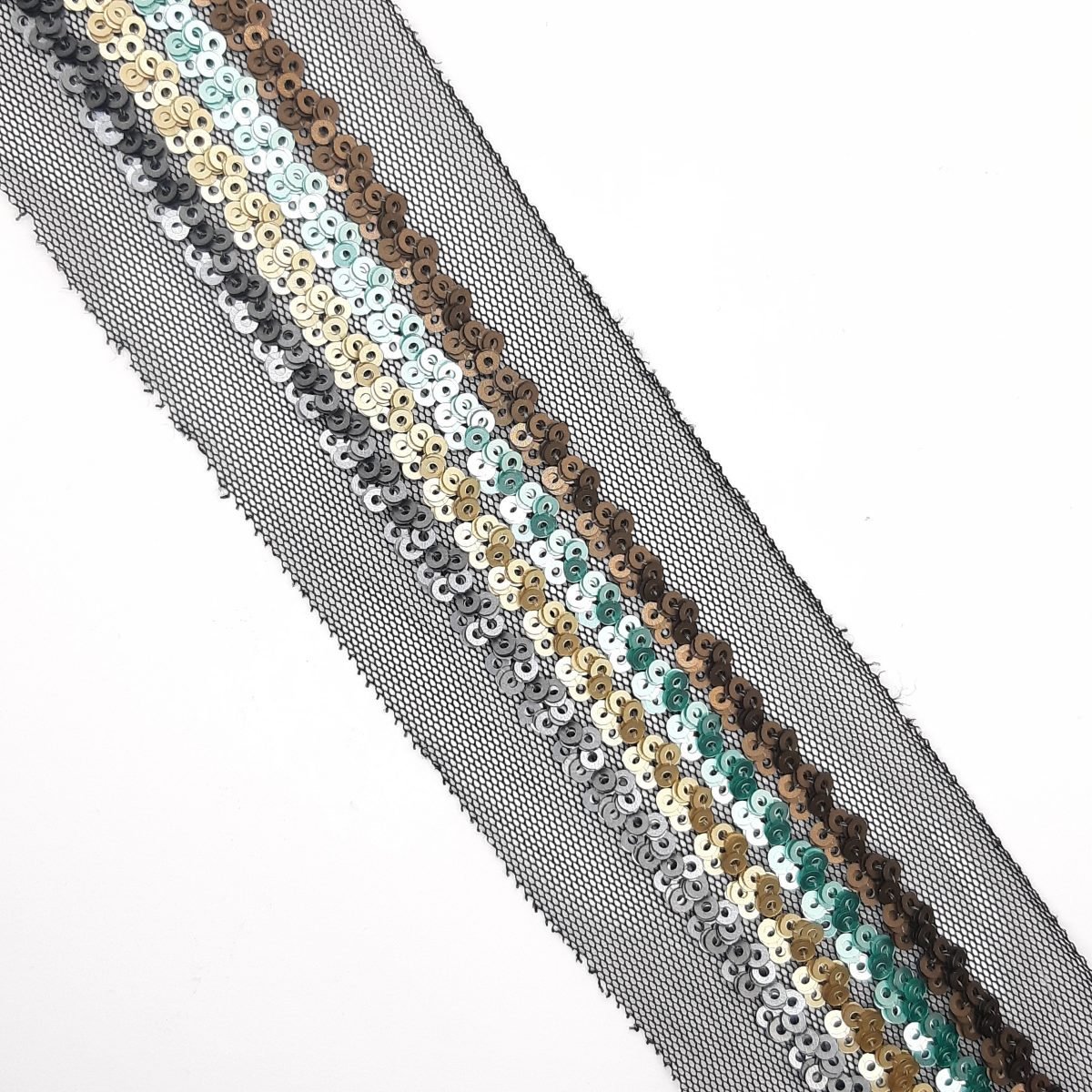 Galón pasamanería fantasía lentejuelas de 2,5 cms