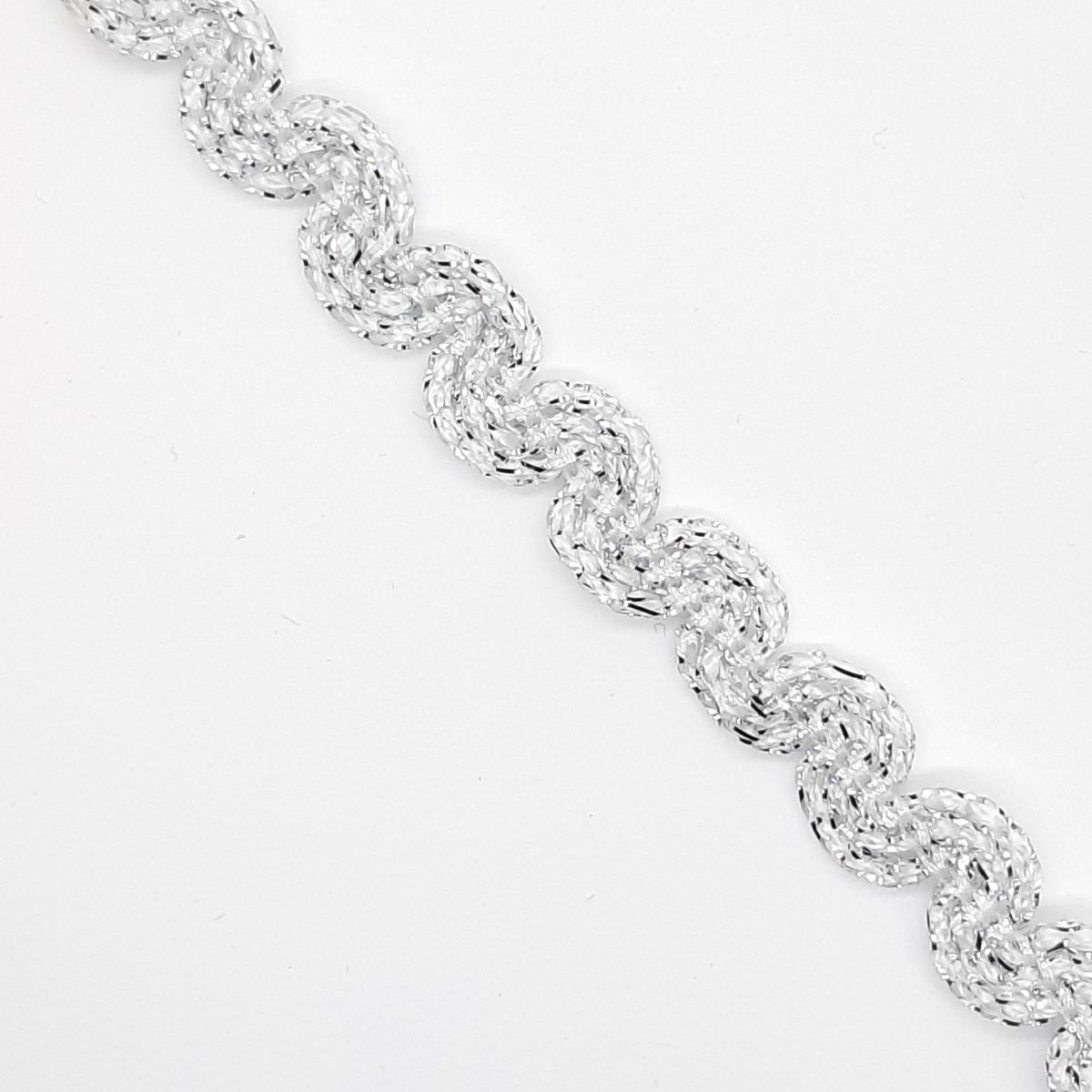 Galón pasamanería metalizada ondas 1 cm