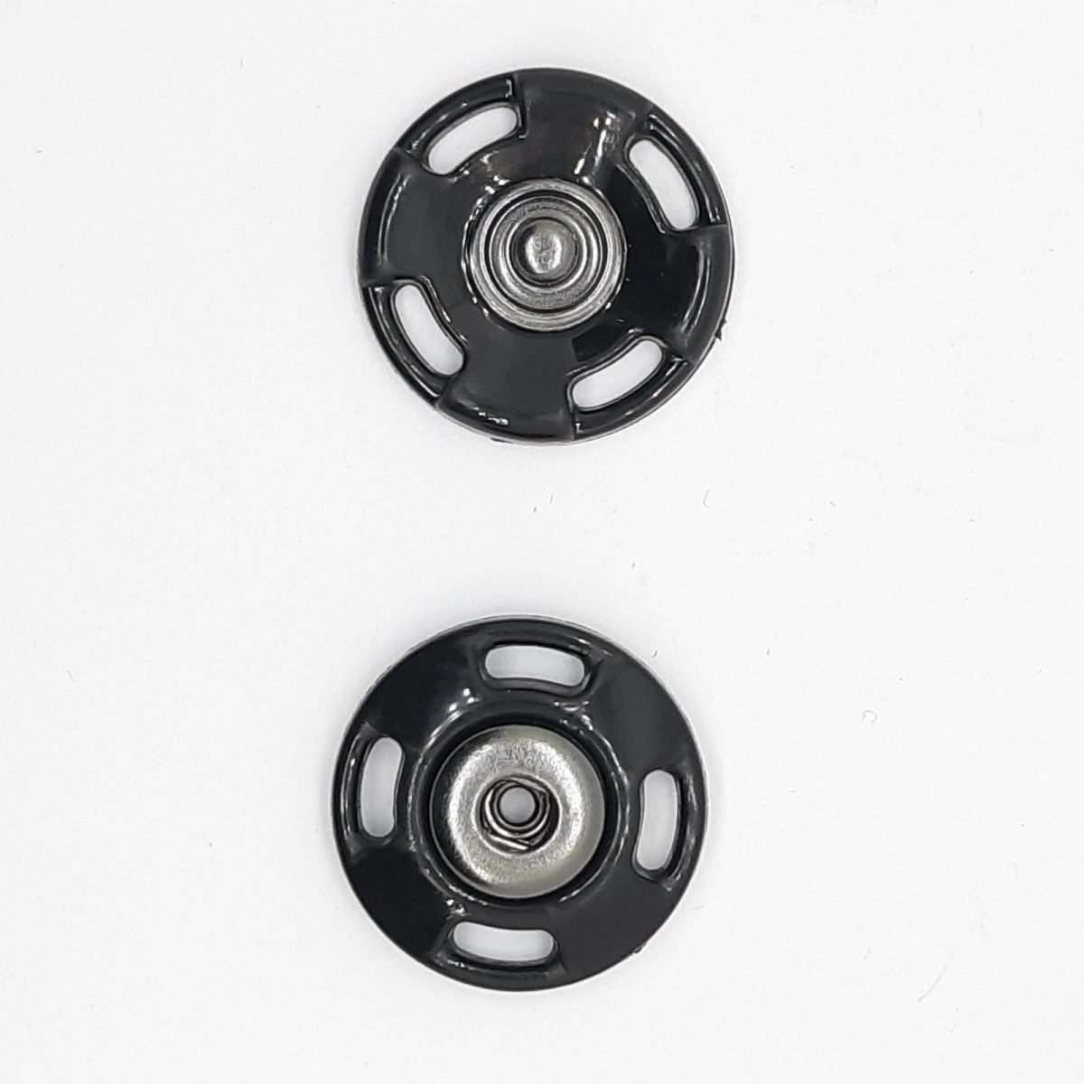 Broche presión negro esmaltado