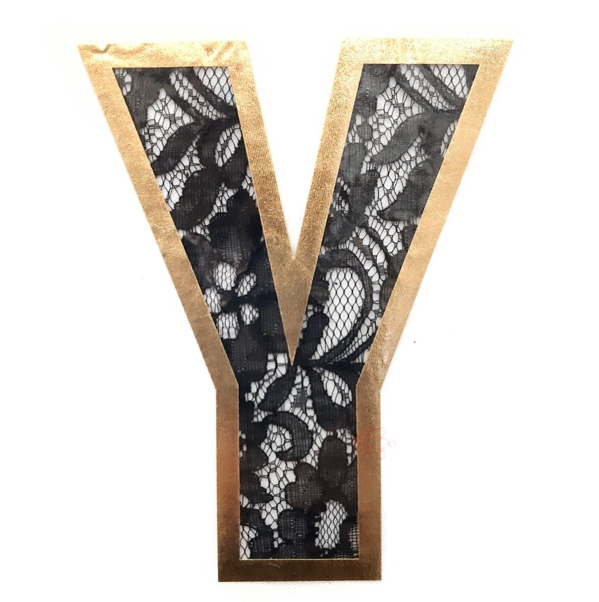 Aplique decorativo letra Y termoadhesiva