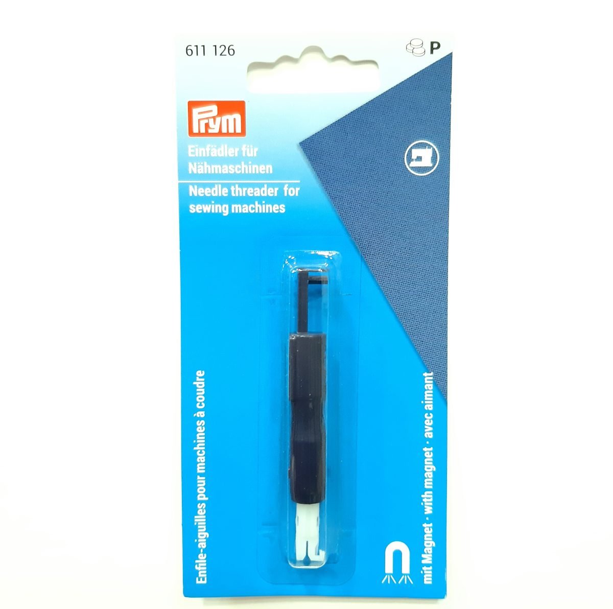 Enhebrador con imán para máquinas de coser Prym