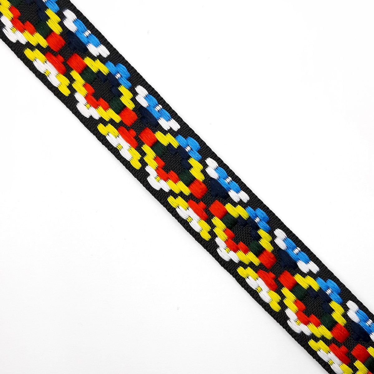 Galón tapacosturas cubrecosturas étnico multicolor de 2,5 cms