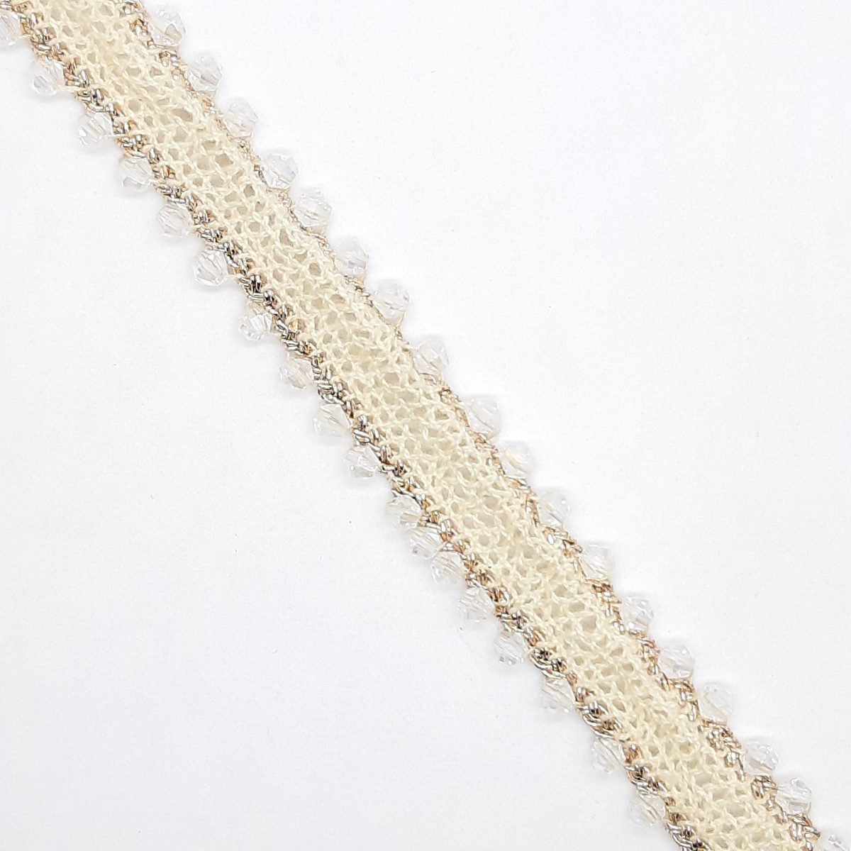 Pasamanería piedras cristal 2 cms
