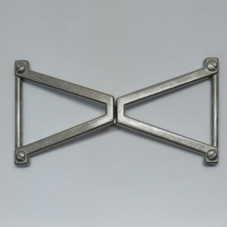 Cierre metálico plata vieja