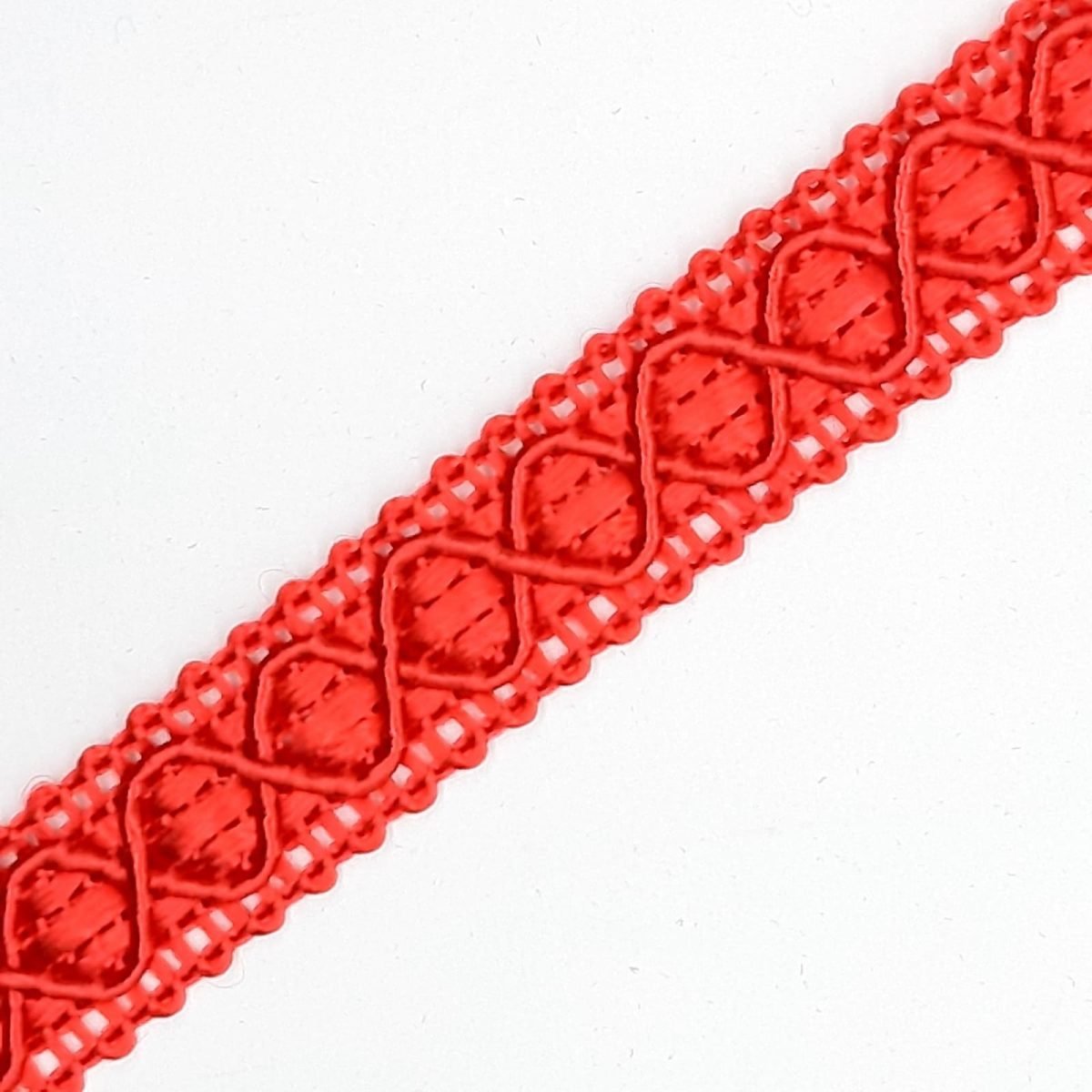 Galón agreman rombos especial tapicería color rojo