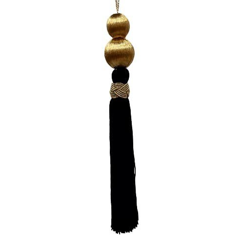 Borla negra decorativa 18 cms