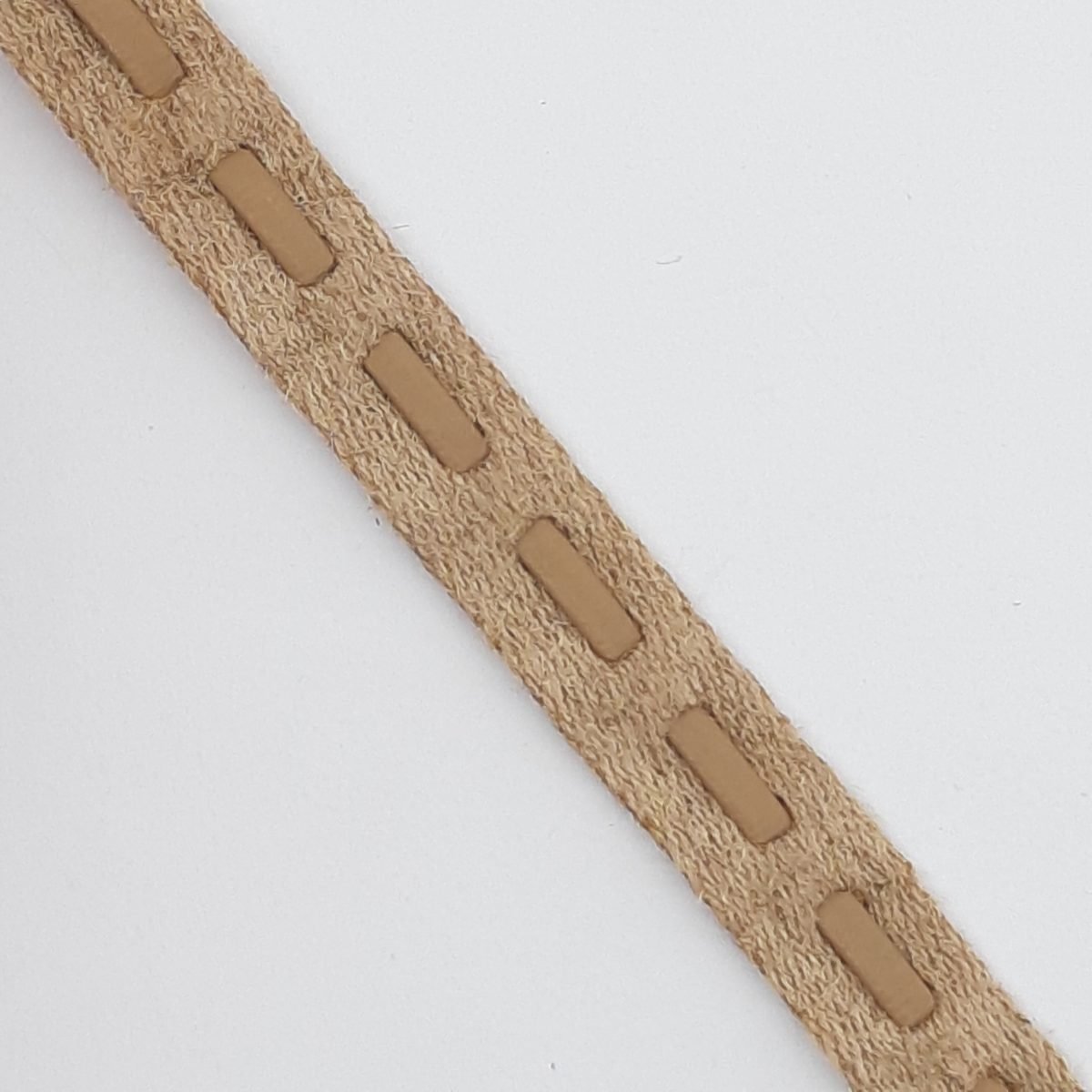 Galón antelina con pespunte de color camel de 1 cm