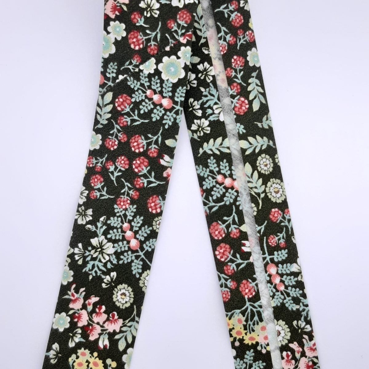 Cinta bies algodón flores 3 cms