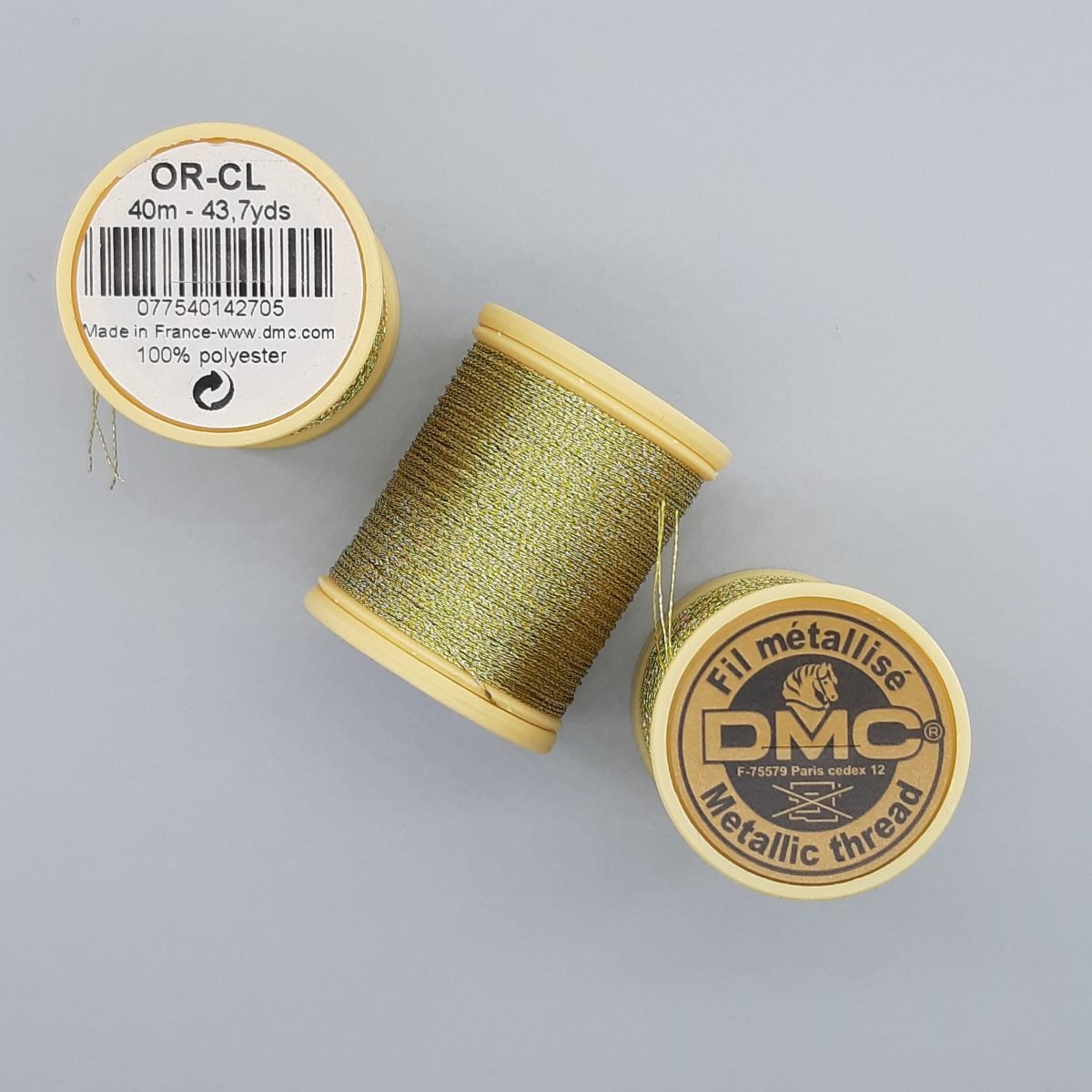 Hilo dorado metalizado DMC especial bordado