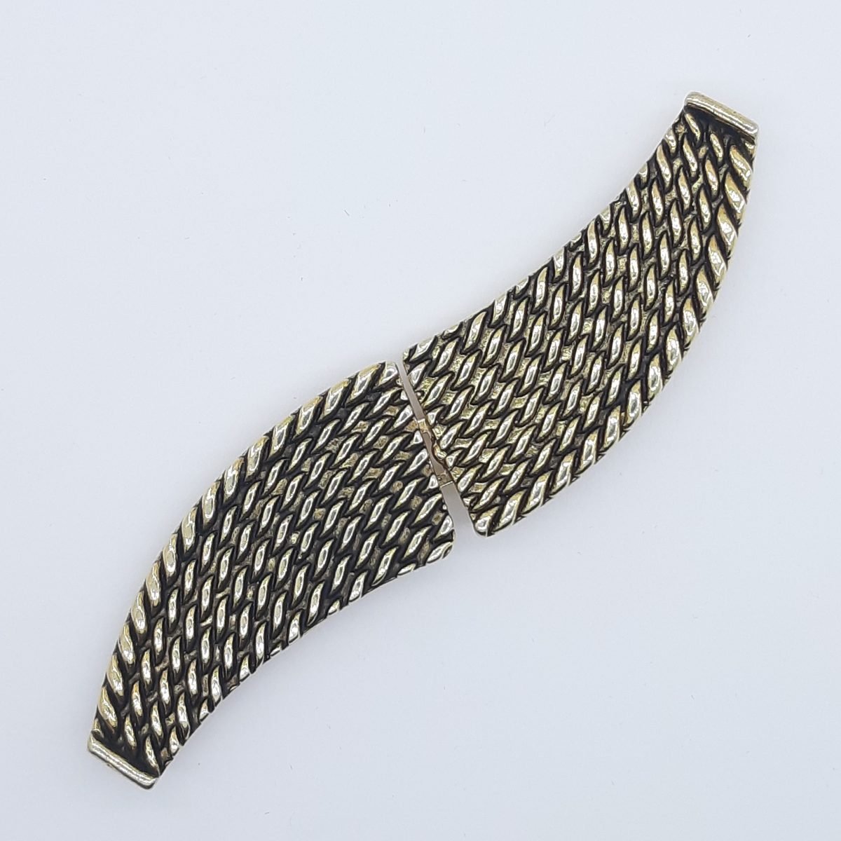 Broche alamar metálico de 10 x 2,5cms dorado