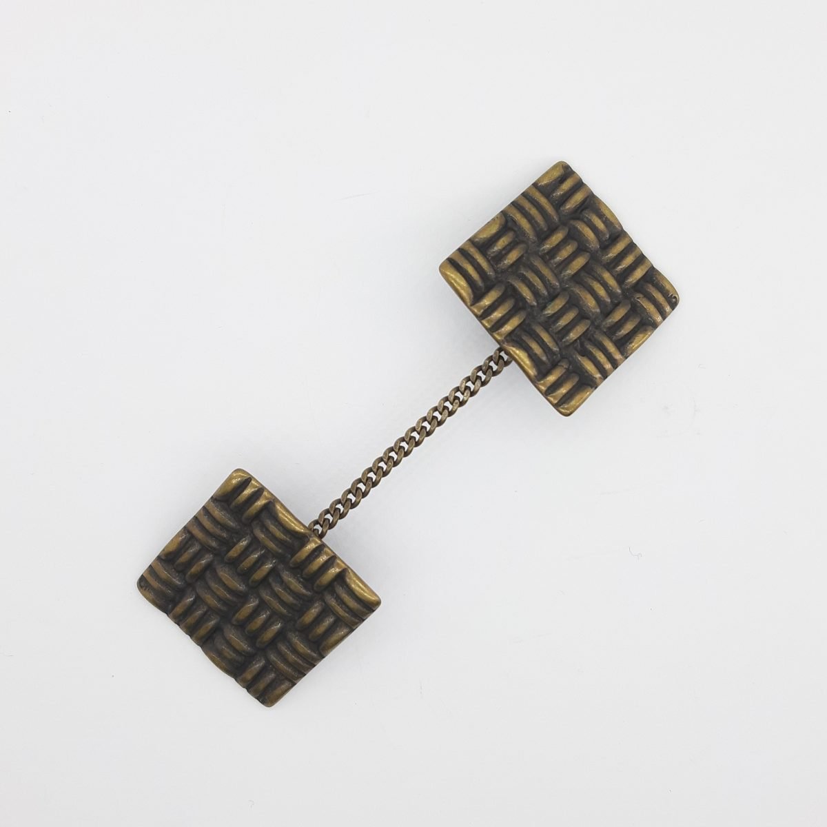 Broche cierre metálico con pinzas oro viejo