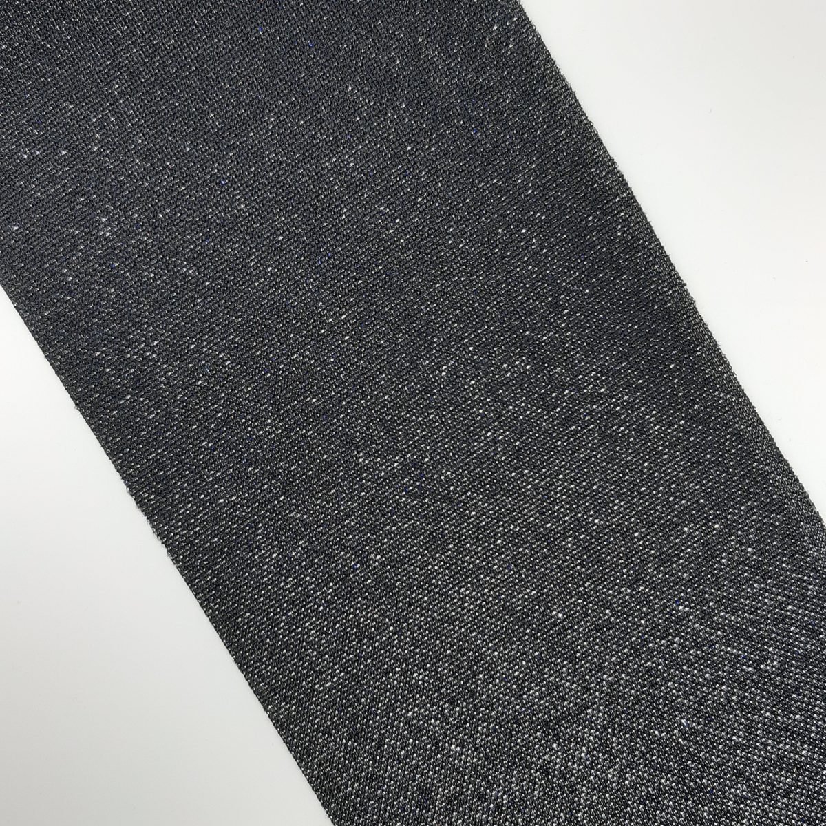 Tejido Lurex 10 cms bielástico negro