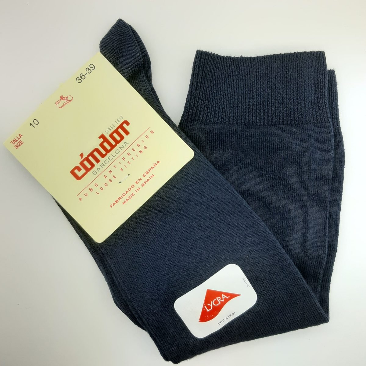 Calcetín alto liso Condór Talla 8