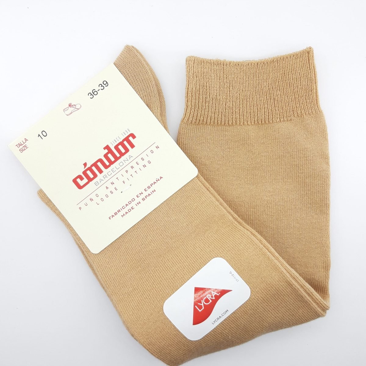 Calcetín alto liso Condór Talla 10