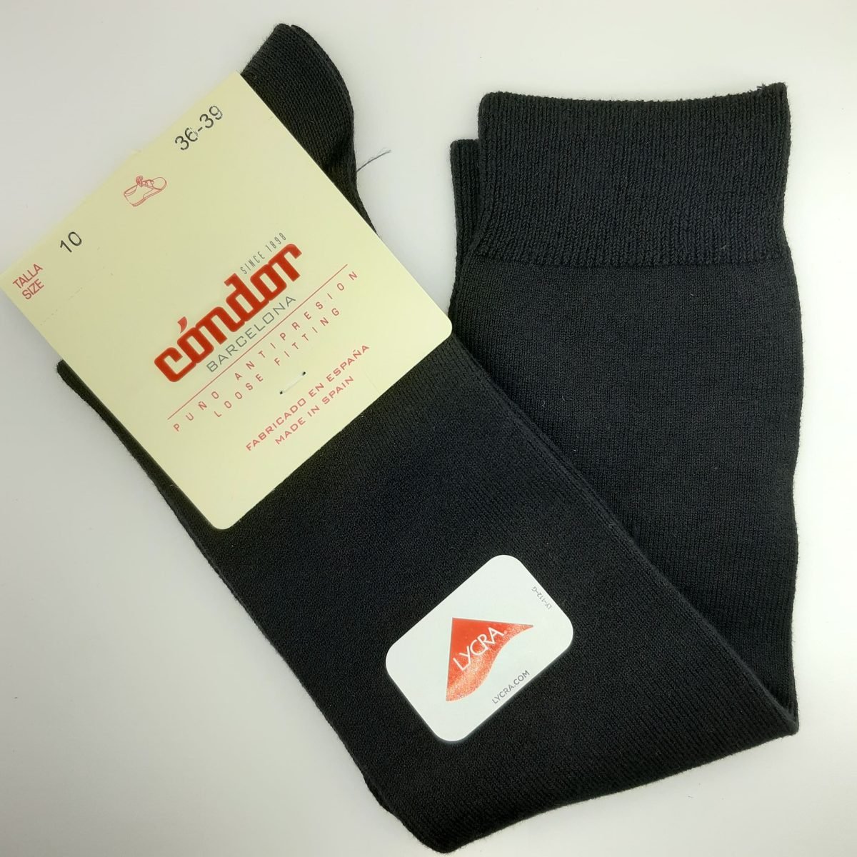 Calcetín alto liso Condór Talla 10