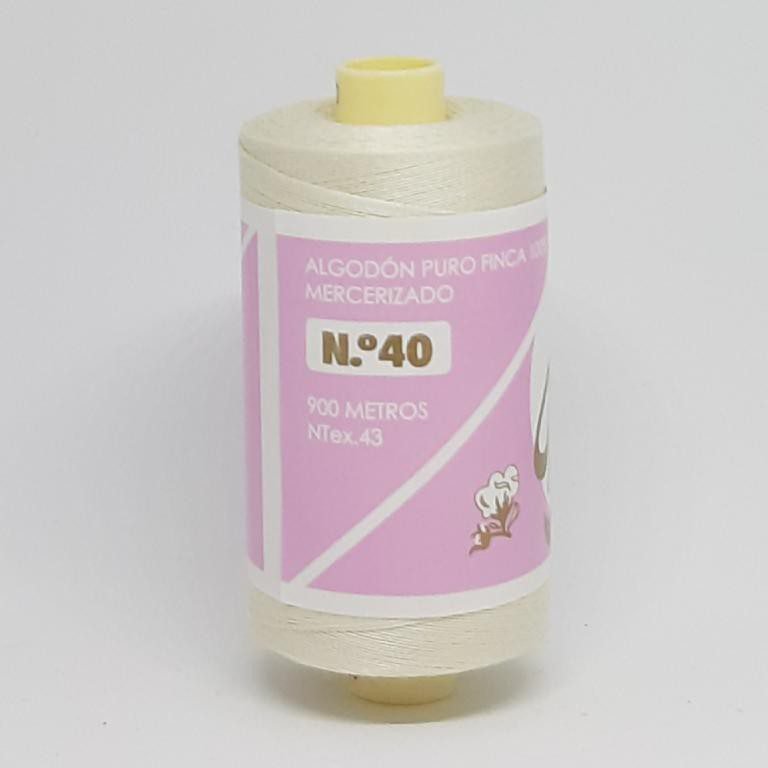 Hilo encaje bolillo Nº 40 finca beige
