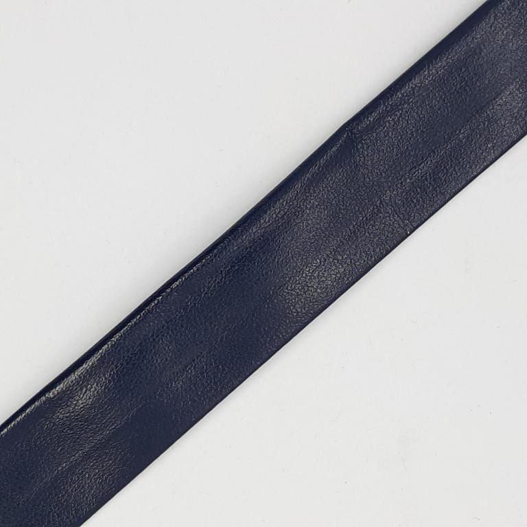 Cinta bies piel 1,8 cms azul marino oscuro