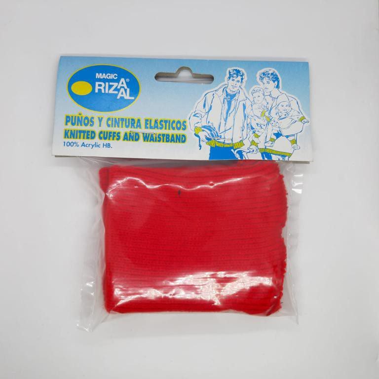 Puños elástico Rizaal patente roja